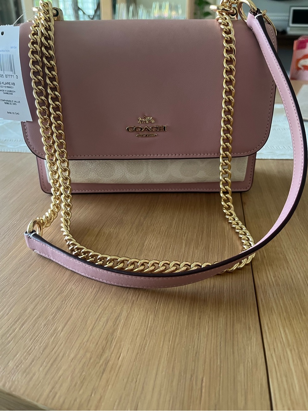 Coach Carnation Pink Klare Bag - NWT